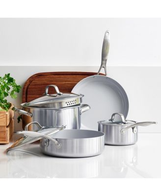 Venice Pro Stainless Steel Ceramic 7-Pc. Cookware Set 