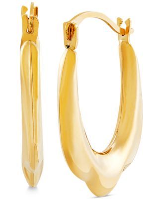 Tulip Hoop Earrings in 14k Gold
