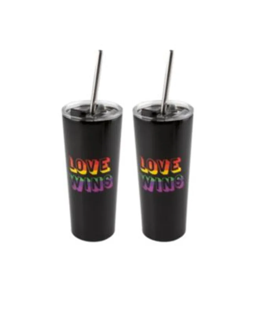 COLORPUL Plastic Tumblers with Lids and Straws - 9 Packs 24oz