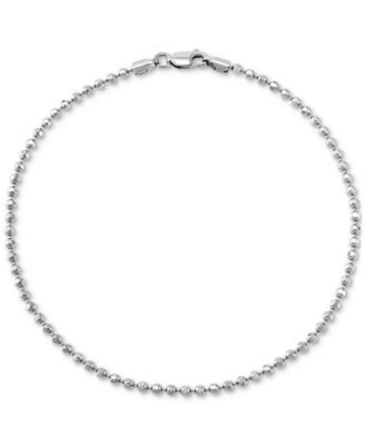 Giani Beaded Link Ankle Bracelet in Sterling Silver, Created for Macy's