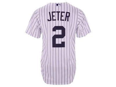 Men's Derek Jeter Navy/White New York Yankees Cooperstown Collection  Replica Player Jersey 