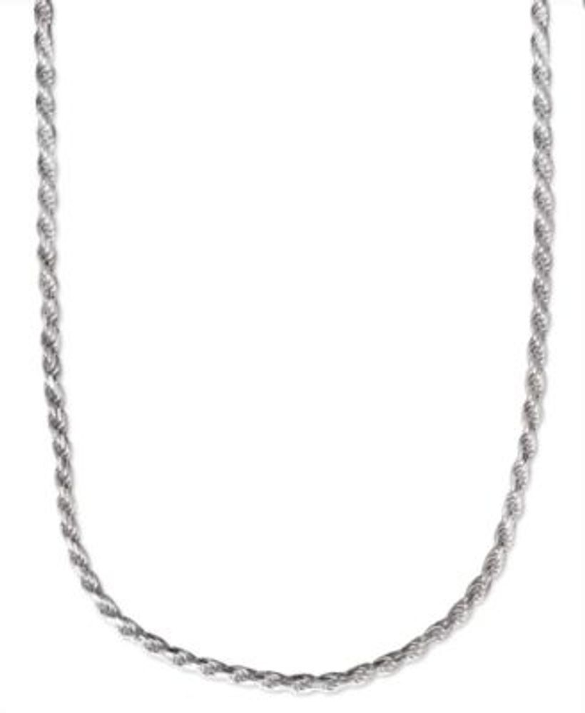 Macy's Men's Sterling Silver Necklace, 22 8mm Figaro Chain - Macy's