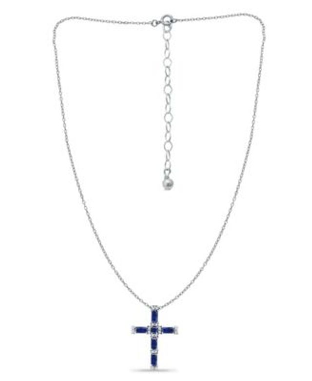 Giani Bernini Cubic Zirconia Marquise Cross Pendant Necklace in