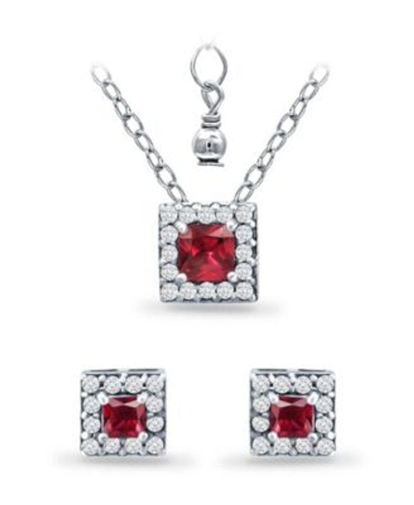  Giani Bernini Cubic Zirconia Halo Pendant Necklace