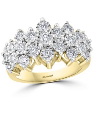 EFFY® Diamond Cluster Ring (1 ct. t.w.) 14k White Gold or Yellow &