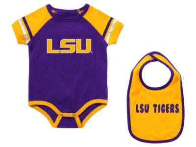 Infant L.S.U. Tigers 2-Pc. Warner Bodysuit & Bib Set