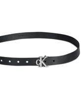 Women's CK Monogram Buckle Skinny Belt