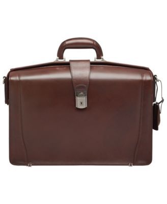 Beverly Hills Collection Men's Litigator Briefcase with RFID Secure Pocket for 17.3" Laptop
