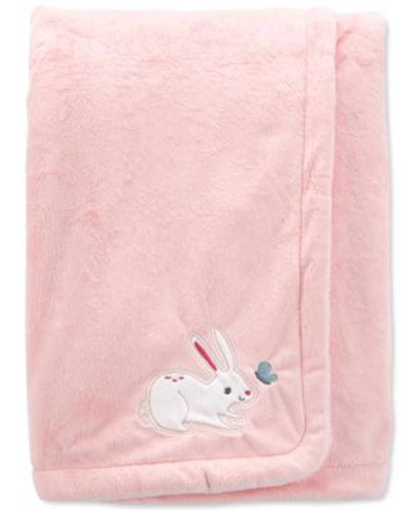 Baby Girls Bunny Fuzzy Plush Blanket