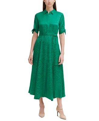 Jacquard Maxi Shirtdress