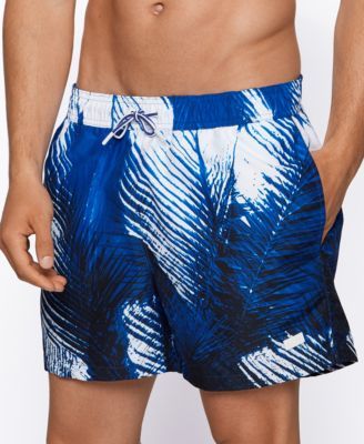 BOSS Men's Leaf Print Swim Shorts
