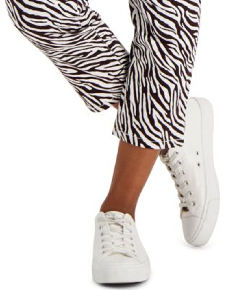 Bristol Tummy Control Zebra Capri Jeans, Created for Macy's