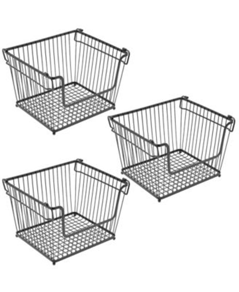 Sorbus Stackable Metal Storage Basket