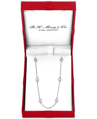 EFFY® Diamond Bezel 20" Statement Necklace (1 ct. t.w.)  14k White, Yellow or Rose Gold