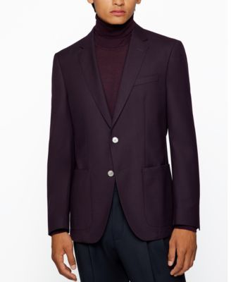 BOSS Men's Slim-Fit Responsible Wool Jacket