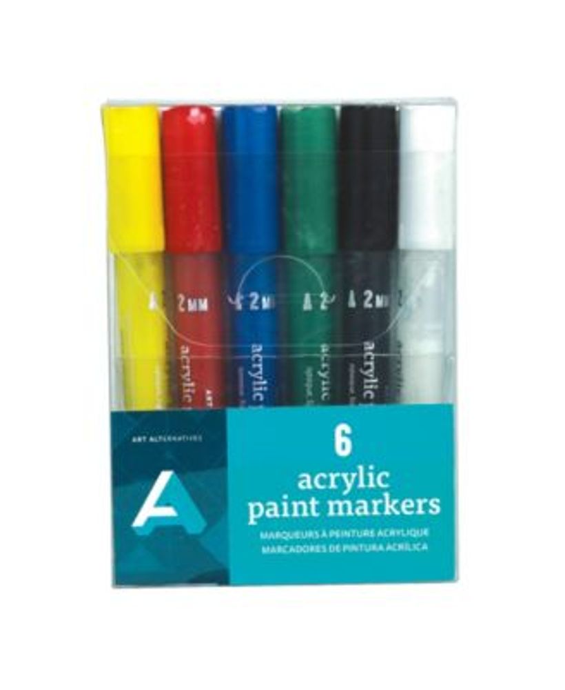 Rechtzetten beginsel Kosciuszko Art Alternatives Acrylic Paint Marker Set, 6 Pieces | The Shops at Willow  Bend