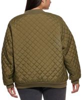Plus Quilted Bomber Jacket
