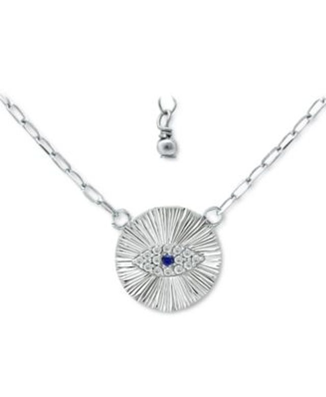 Giani Bernini Cubic Zirconia Sapphire Sterling Silver Necklace $85 New