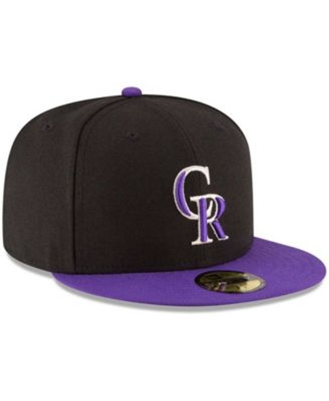 New Era 59FIFTY Authentic Collection Colorado Rockies On-Field Alternate Hat - Black, Purple