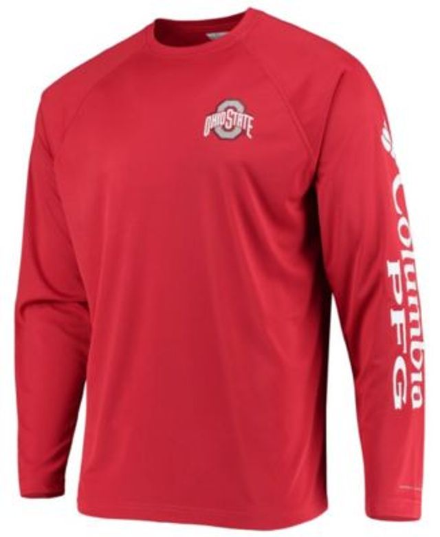 Men's Columbia Georgia Bulldogs Terminal Tackle Long Sleeve Shirt (Red) Medium