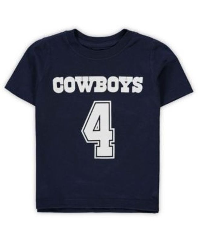 Preschool Dak Prescott Navy Dallas Cowboys Mainliner Player Name & Number T- Shirt 