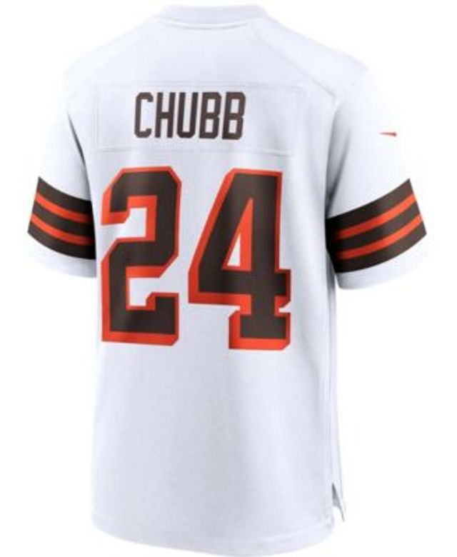 Men's Nike Denzel Ward Orange Cleveland Browns Game Player Jersey