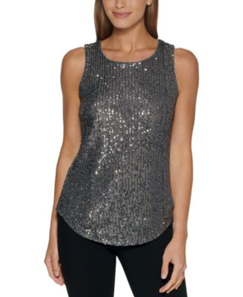 dkny sequin tank top