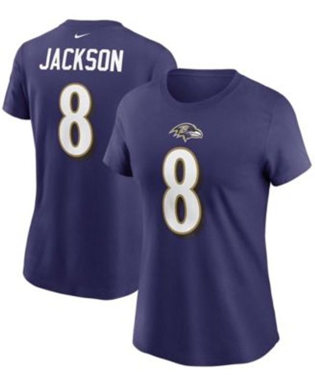 Women's Nike Lamar Jackson Black Baltimore Ravens Name & Number T-Shirt Size: Small