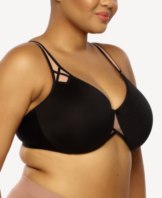 Plus Amaranth Cushioned Comfort Unlined Minimizer Underwire Bra