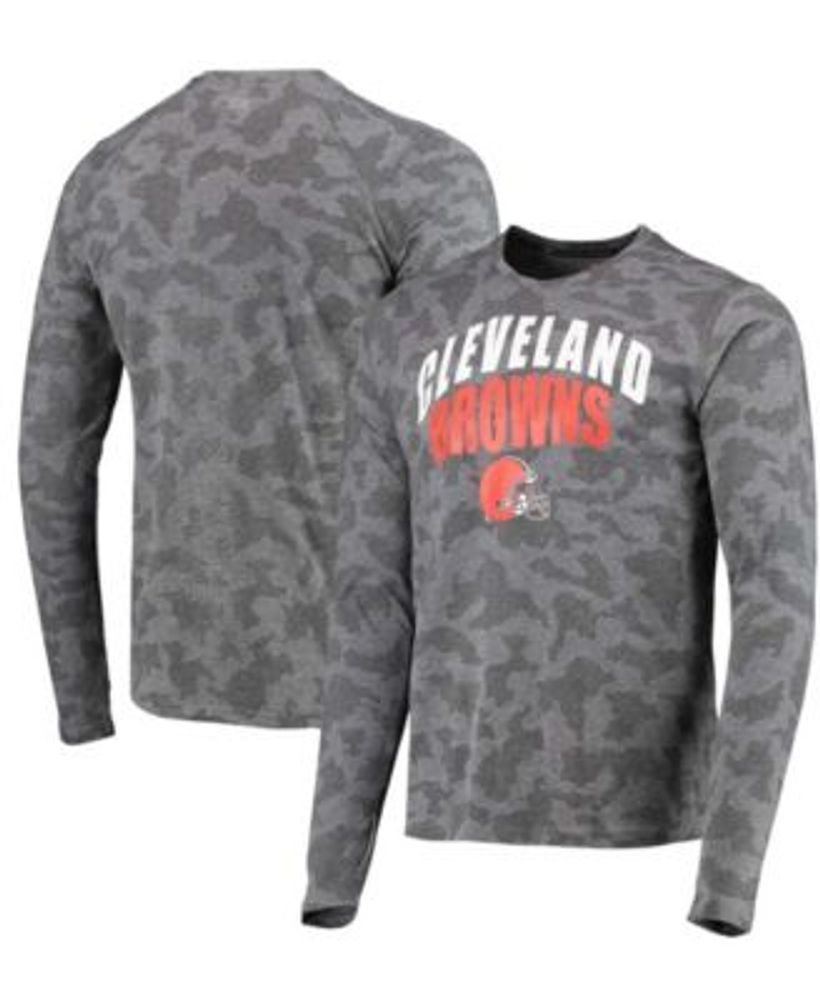 Men's Nike Gray Cleveland Browns Sideline Lockup Performance Long Sleeve T-Shirt