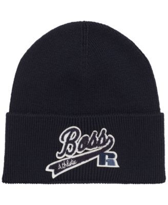 BOSS Men's Russell Athletics Ribbed Beanie Hat