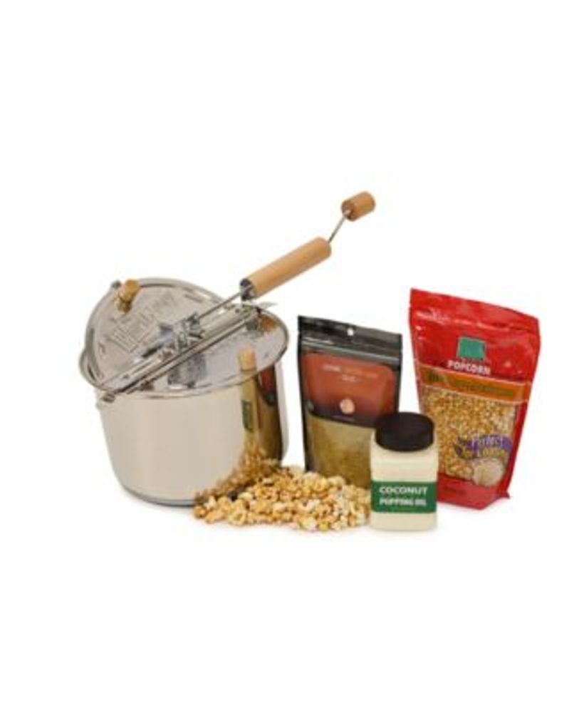 Wabash Valley Farms Old Fashioned Popcorn Stand Popping Kit Featuring  Whirley-Pop Stovetop Popper, Set of 13 - Macy's