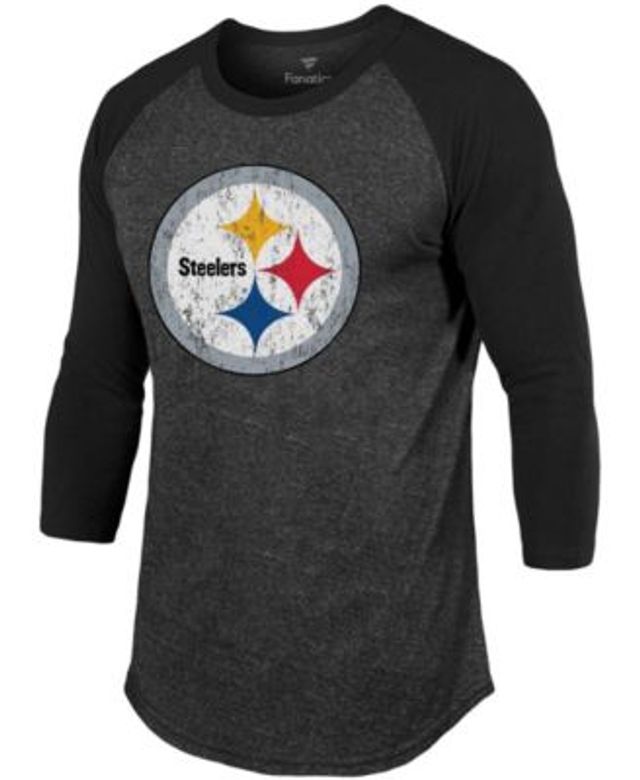 Pittsburgh Steelers Nike Dri-Fit Cotton Long Sleeve Raglan T-Shirt