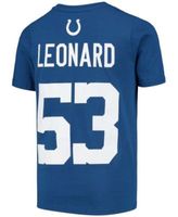 Outerstuff Youth Boys Darius Leonard Royal Indianapolis Colts Mainliner  Name Number T-shirt