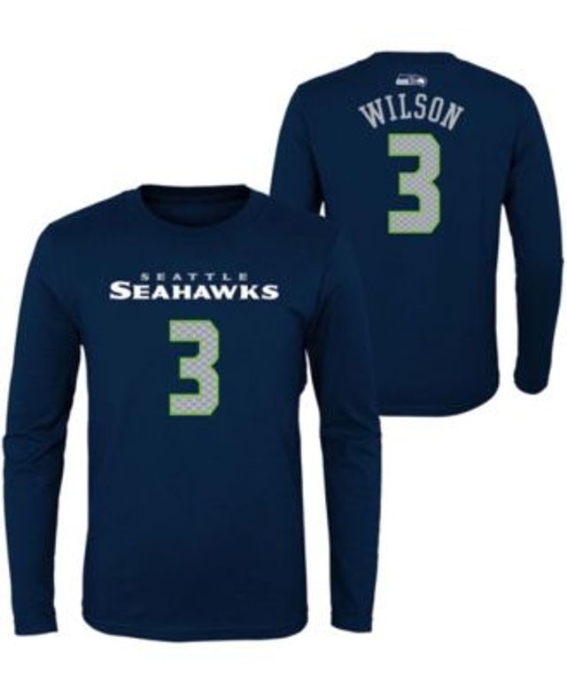 Outerstuff Youth Russell Wilson Navy Seattle Seahawks Mainliner Player Name & Number T-Shirt Size: Large