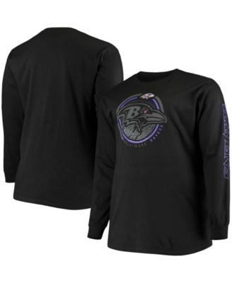 Fanatics Branded Men's Fanatics Branded Black Carolina Panthers Big & Tall  Color Pop Long Sleeve T-Shirt