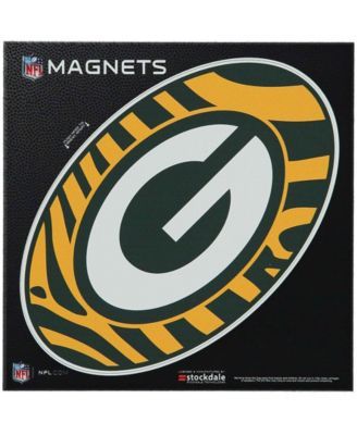 Green Bay Packers Zebra 6 x 6 Oval Full Color Magnet