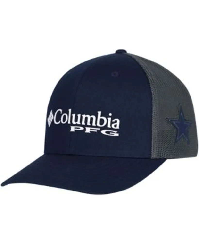 Men's Columbia Navy/White Dallas Cowboys Mesh Fish Flag Flex Hat