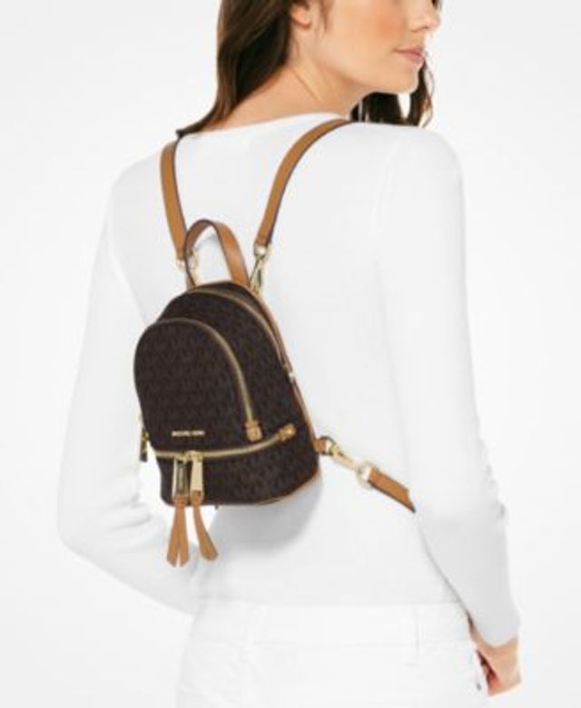 Michael Kors Logo Rhea Zip Extra Small Messenger Backpack - Macy's