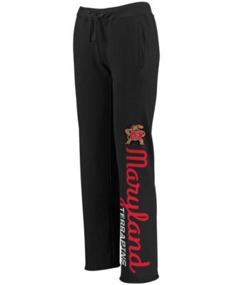 Women's Black Maryland Terrapins Cozy Fleece Sweatpants