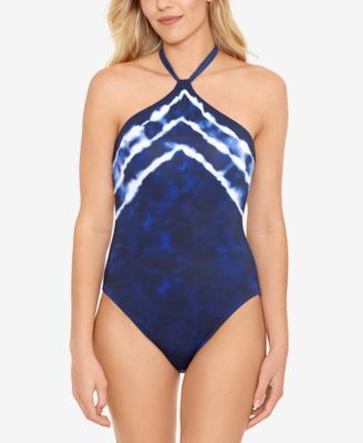 Halter Tummy-Control One-Piece Swimsuit