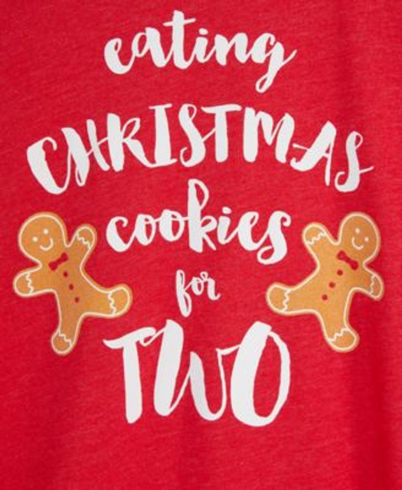 Plus Christmas Cookies Graphic-Print Maternity Top