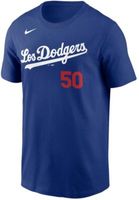 Men's Nike Mookie Betts Heather Gray Los Angeles Dodgers Name & Number T- Shirt