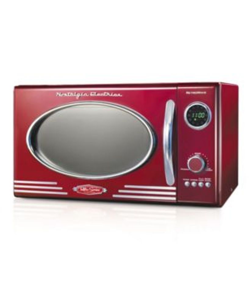 Nostalgia 0.9 Cu. ft. Retro Microwave Oven ,Red