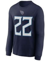 Nike Derrick Henry Navy Tennessee Titans Player Name And Number Long Sleeve  T-shirt in Blue for Men