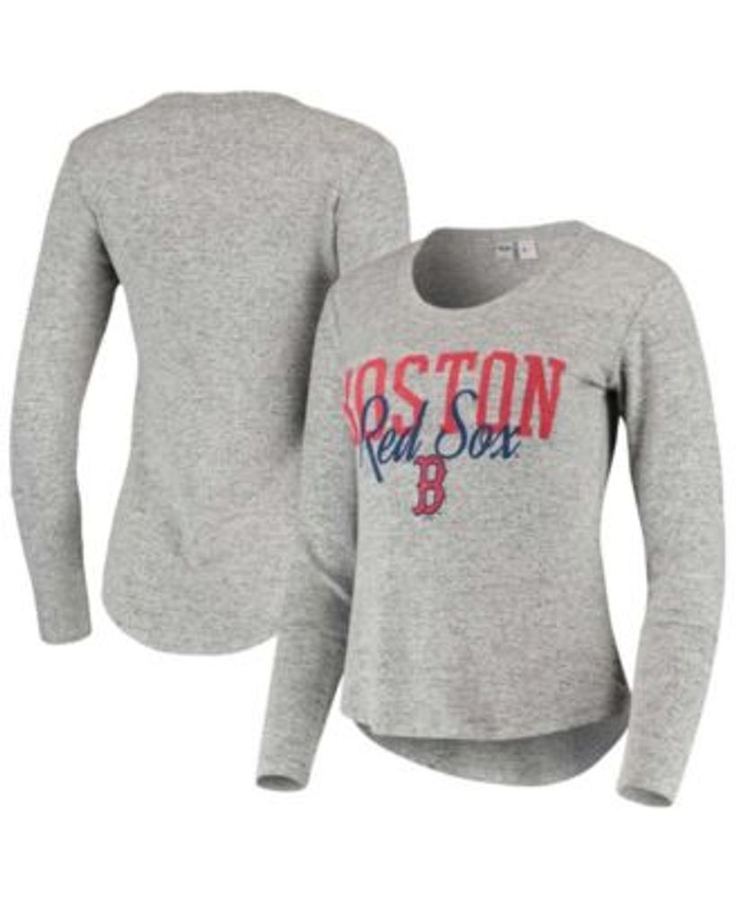 Concepts Sport Women's Heathered Gray Boston Red Sox Tri-Blend Long Sleeve  T-shirt