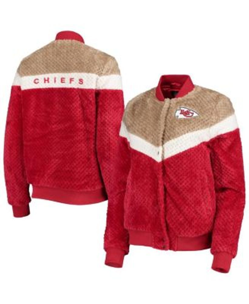 G-III 4Her by Carl Banks Women's Red, Cream Kansas City Chiefs Riot Squad  Sherpa Full-Snap Jacket