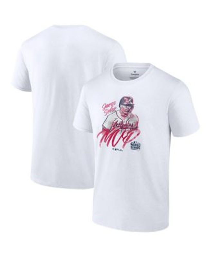 Fanatics Men's Jorge Soler White Atlanta Braves 2021 World Series Champions  MVP T-shirt