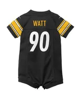 Nike Infant T.J. Watt Black Pittsburgh Steelers Game Romper Jersey - Macy's