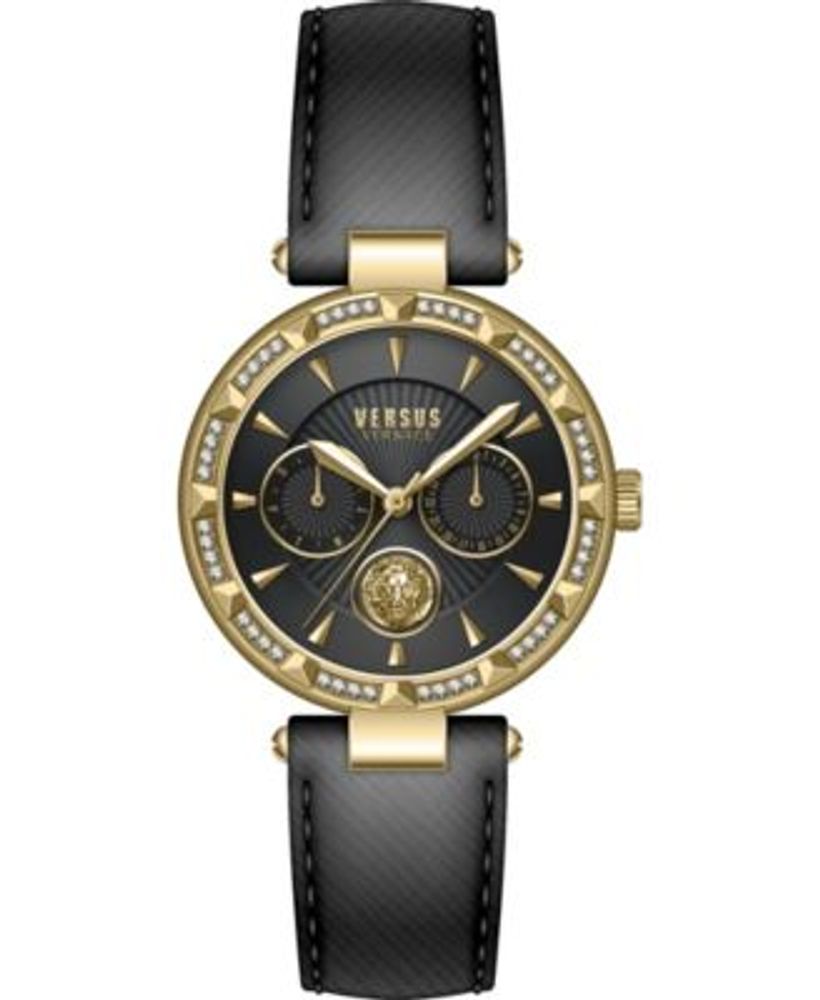 Versus Versace Womens Canton Road IP Yellow Gold 36mm Bracelet